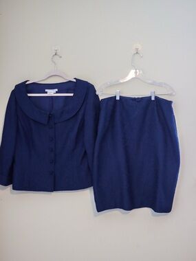Maggy London Formal Navy Skirt and Top Set